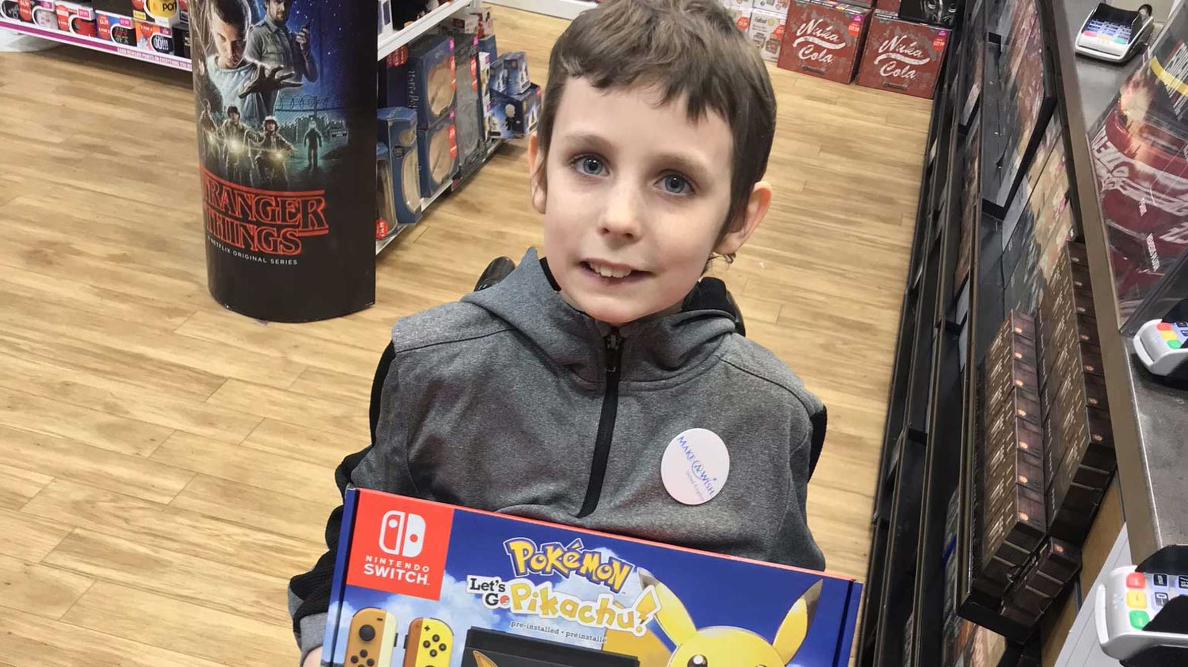 Charlie with his new Nintendo Switch