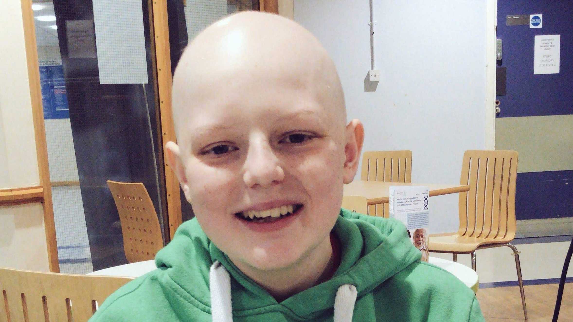 Adam receiving treatment in hospital