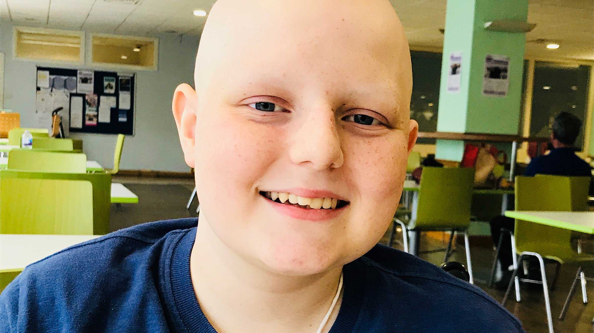 Adam in treatment smiling