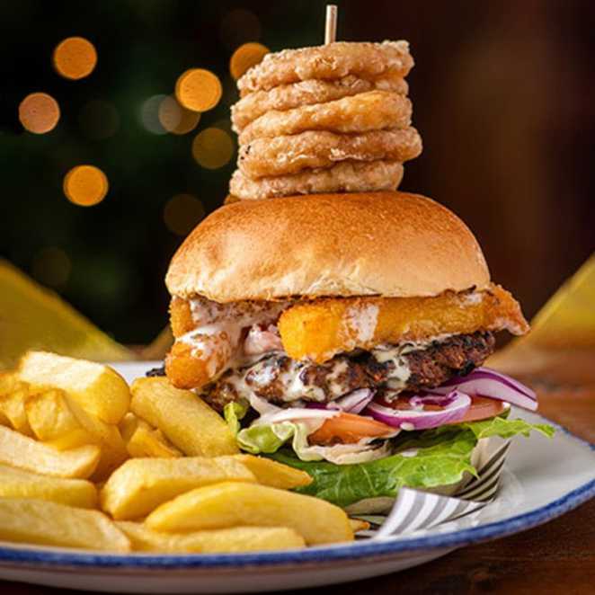 Sizzling Pubs' Hallelujmi Burger, which is being sold in support of Make-A-Wish UK.