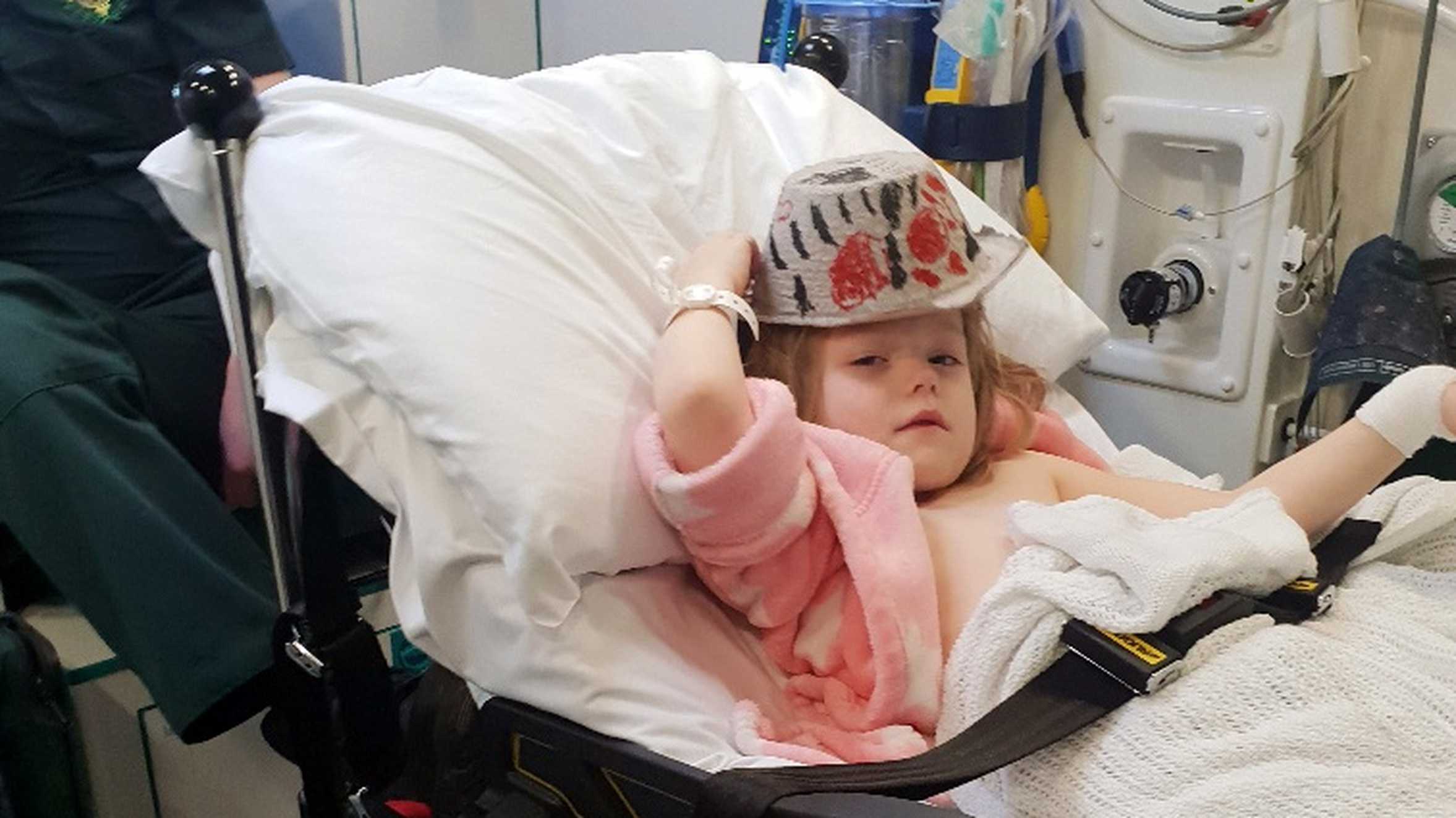Wish child Lottie in hospital before her wish