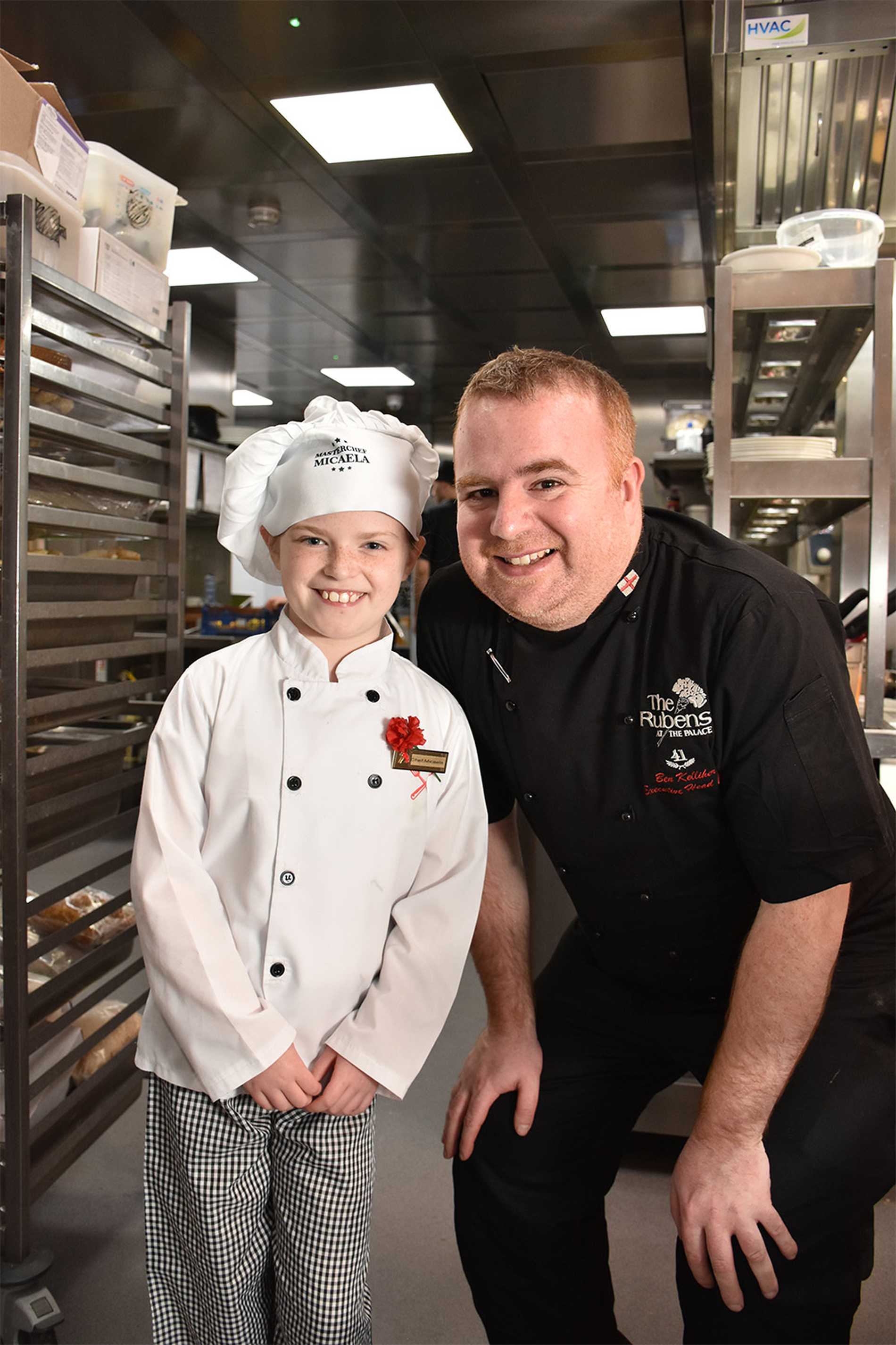 Micaela with Reubens Hotel Executive Head Chef, Ben.