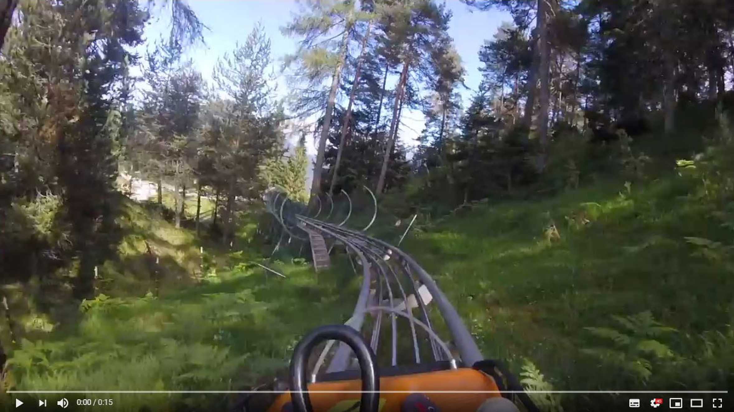 Still taken from George's tobogganing video