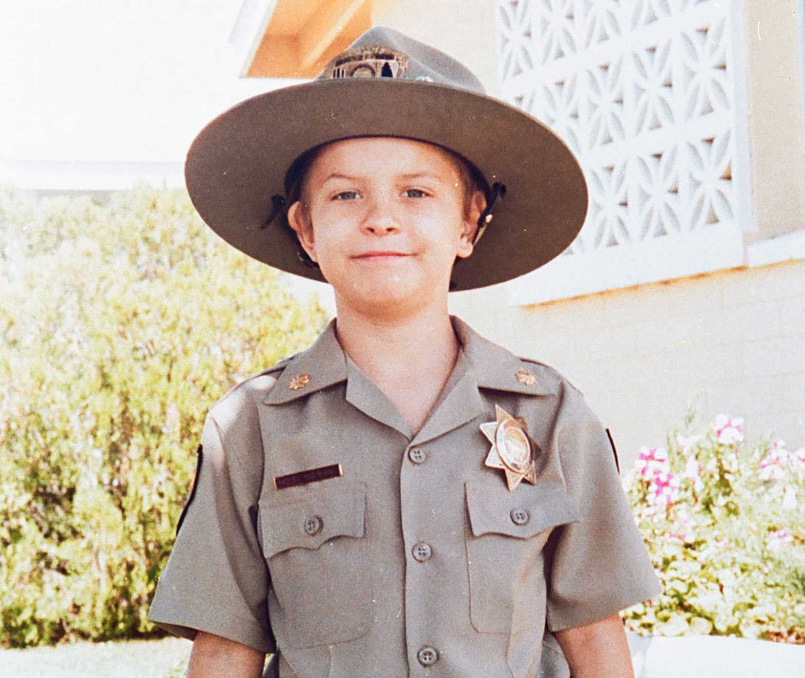The very first Wish Child, Chris Greicius, wearing his Police uniform.
