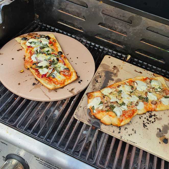 Home made pizza, freshly prepared by wish child, Dakota.