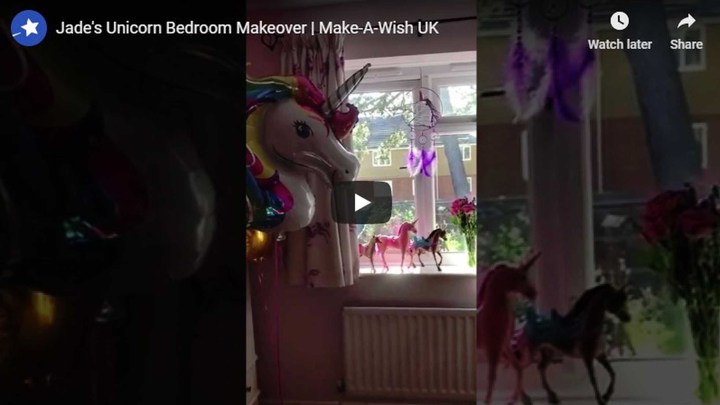 Still from a video of Jade's new bedroom