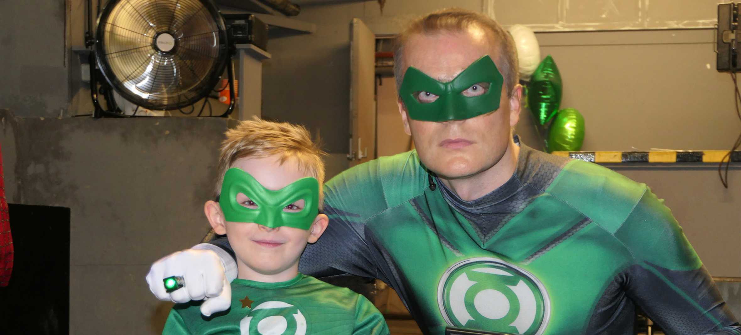 George and Green Lantern on George's wish
