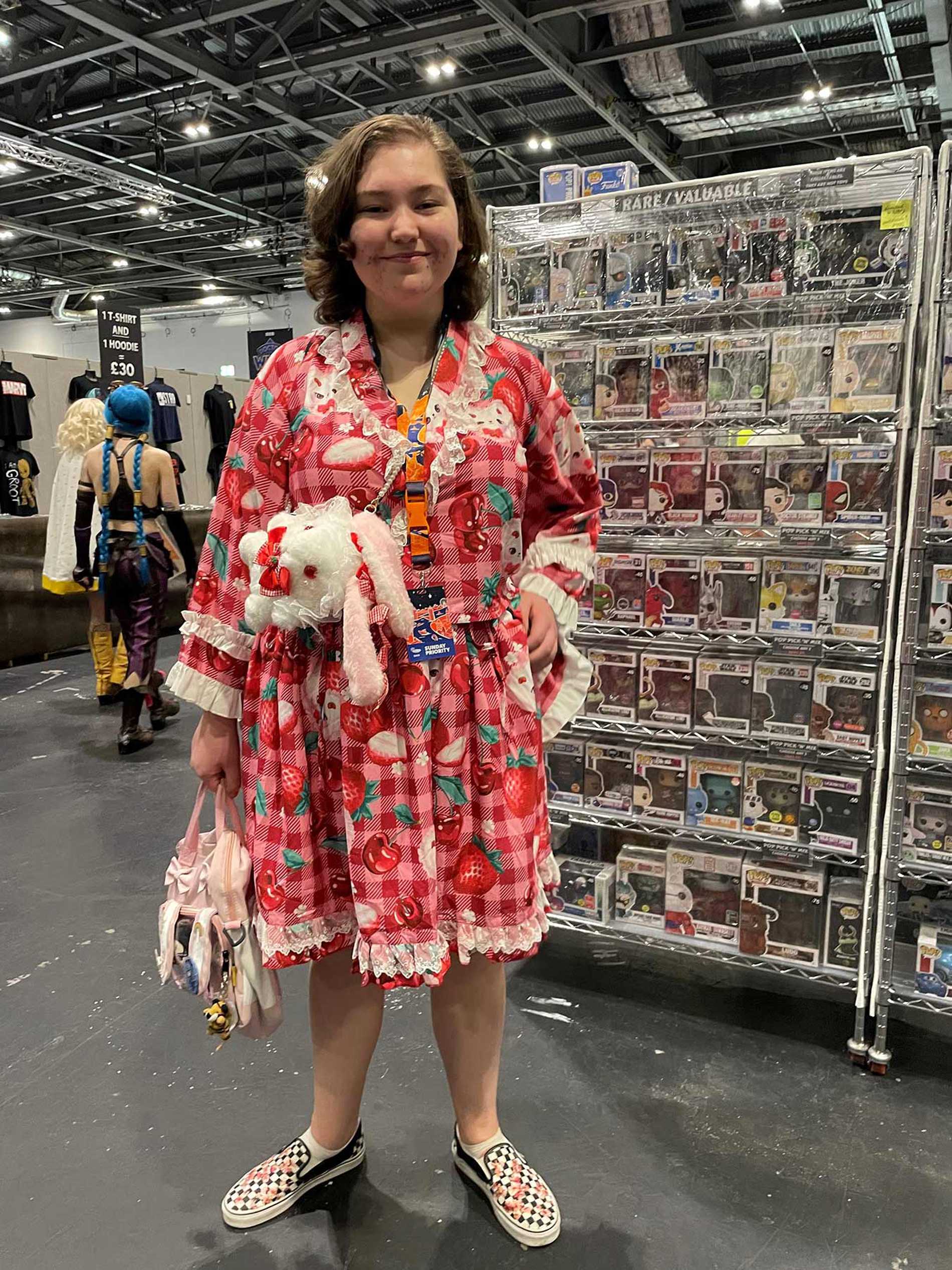 Elsie dressed up in cosplay at London Comic Con