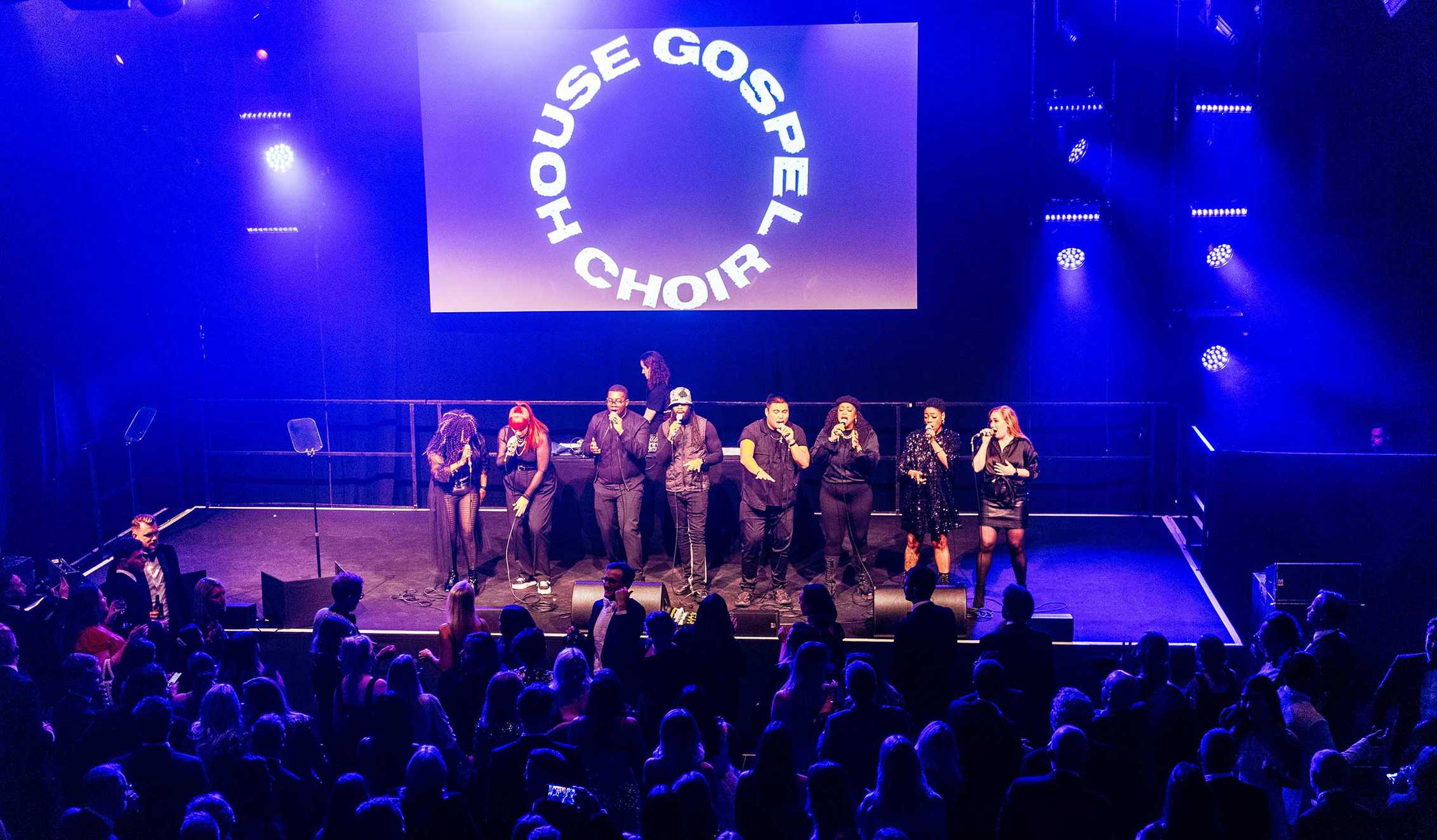 The House Gospel Choir putting on an amazing performance at the 2022 Make-A-Wish Ball.