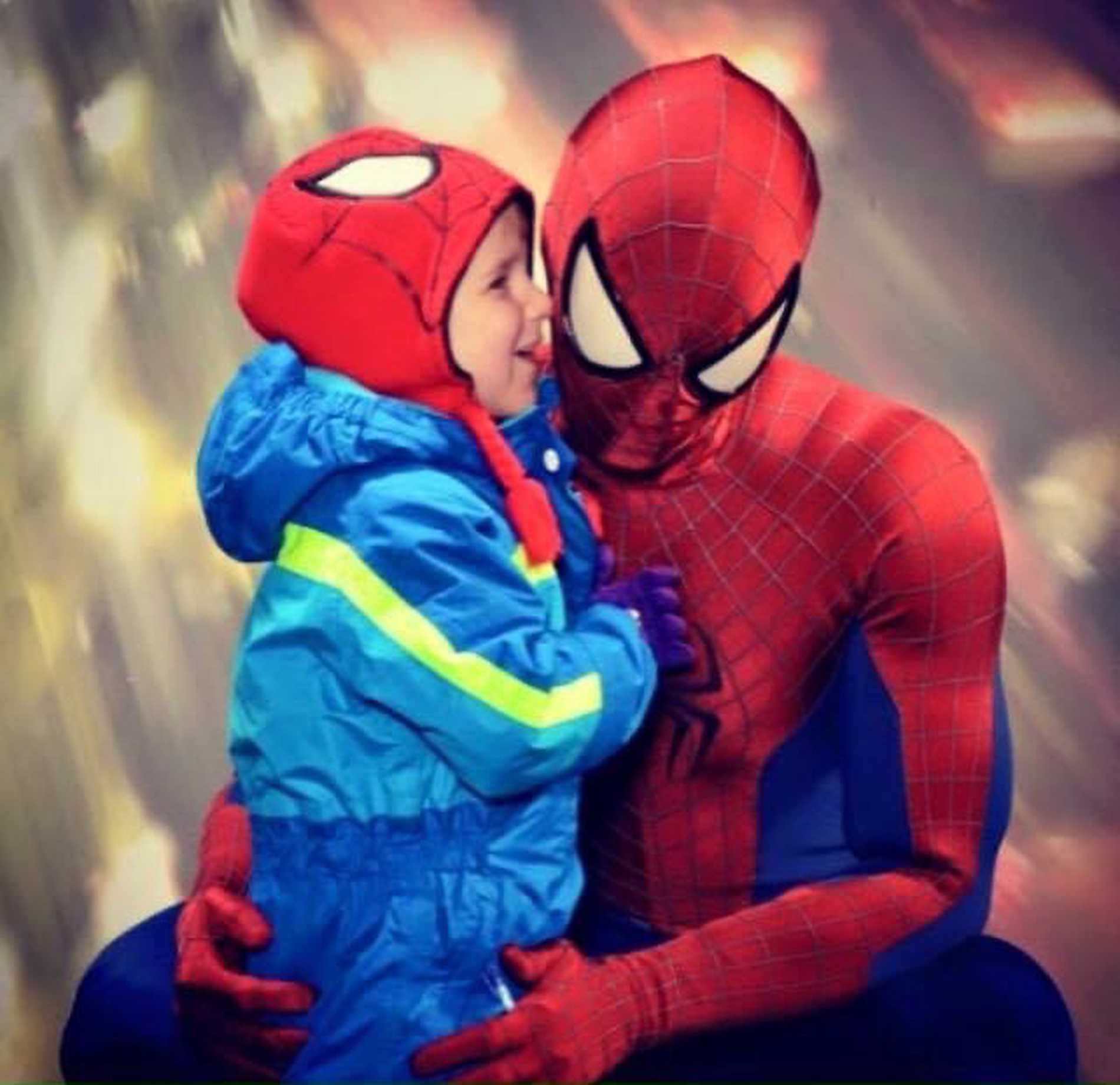 Isaac, telling Spider-Man that he loves him.