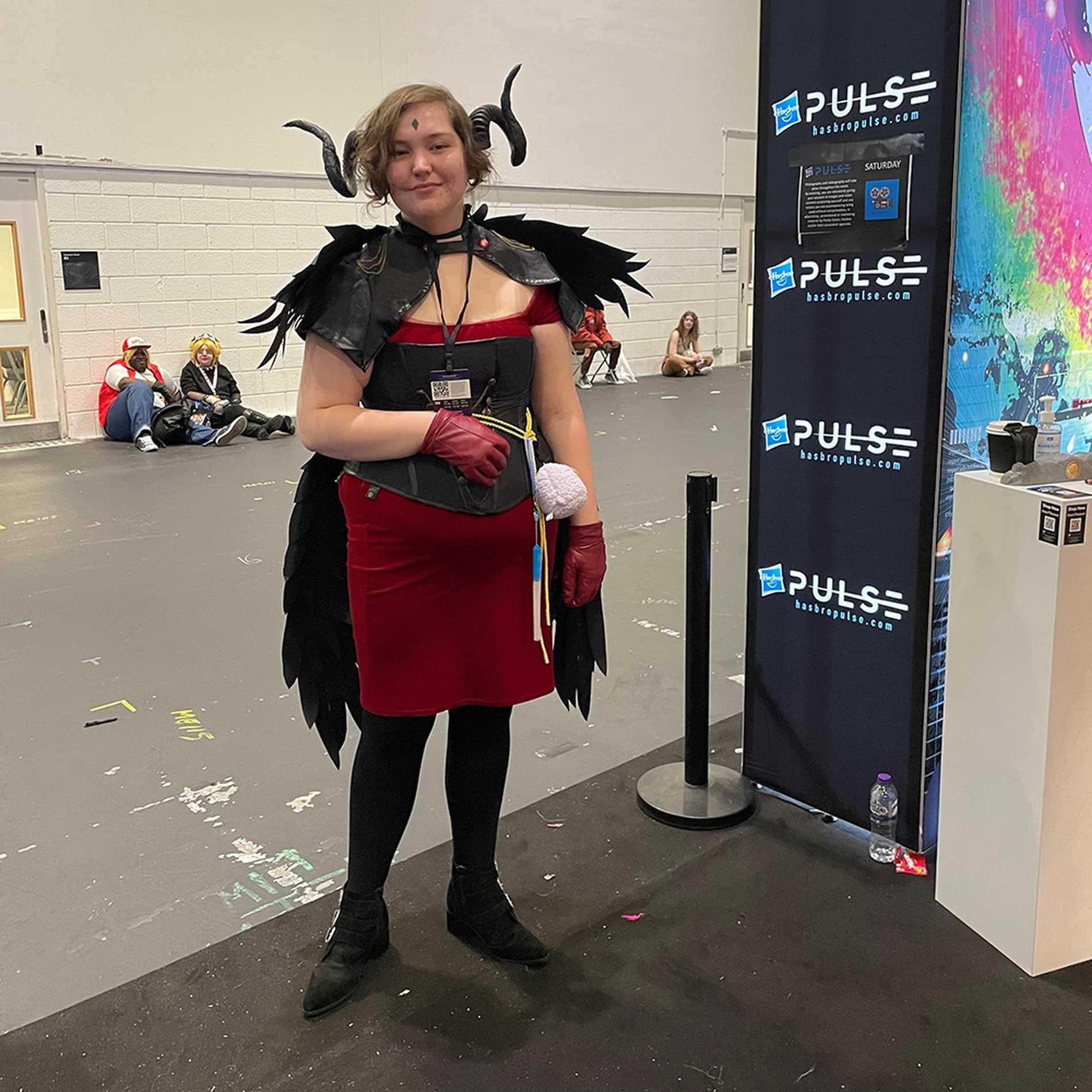 Elsie dressed up in cosplay at London Comic Con