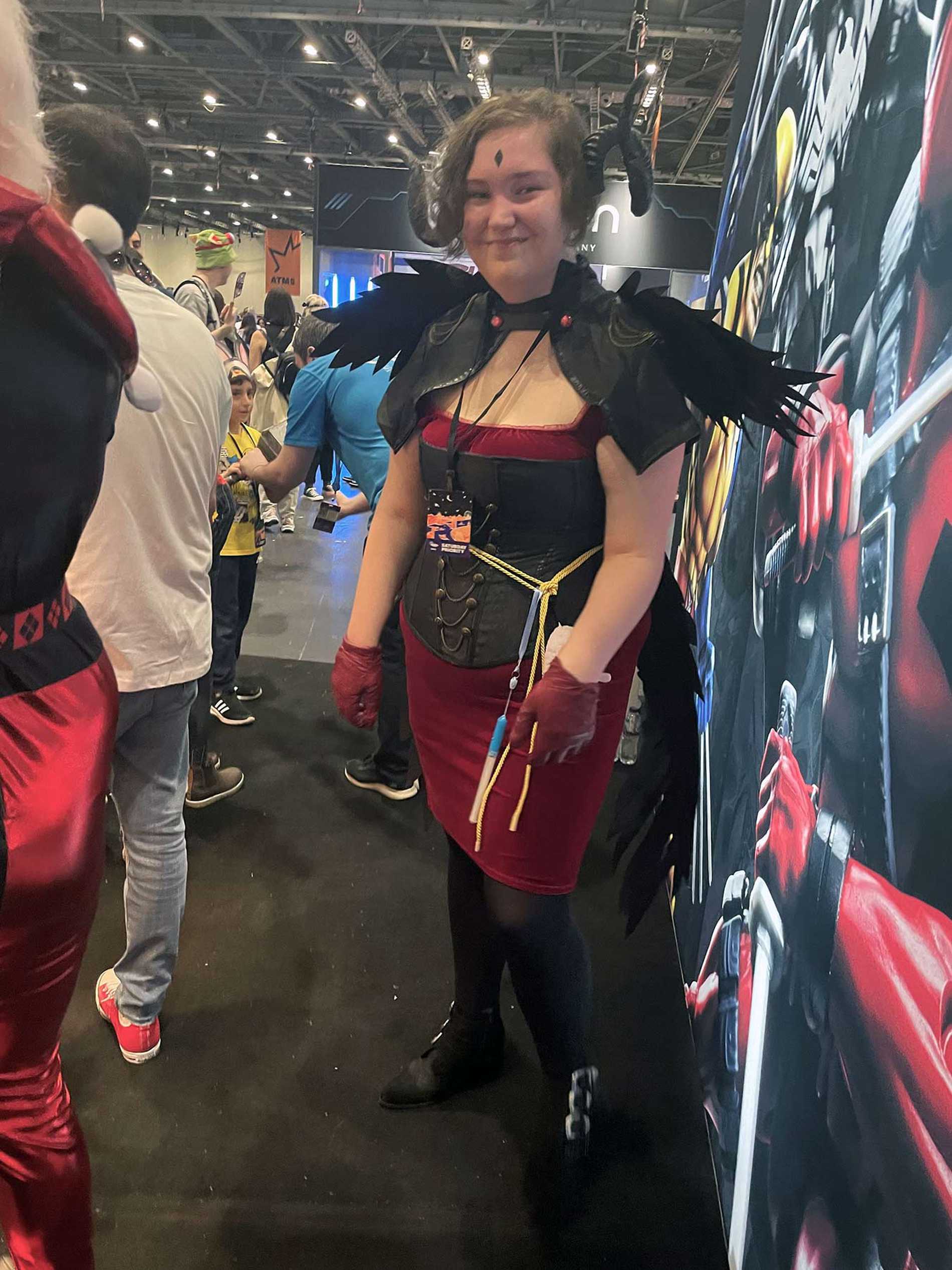 Elsie dressed up in cosplay at London Comic Con