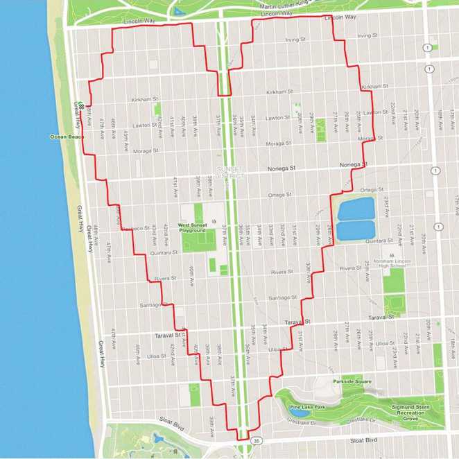 Heart-shaped piece of Strava art